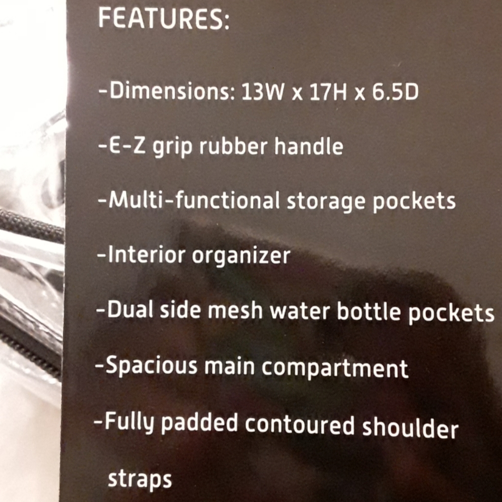 Summit Ridge clear backpack mesh pockets - Picture 7 of 8